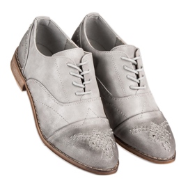 Super Me Modische Schnürschuhe grau 1