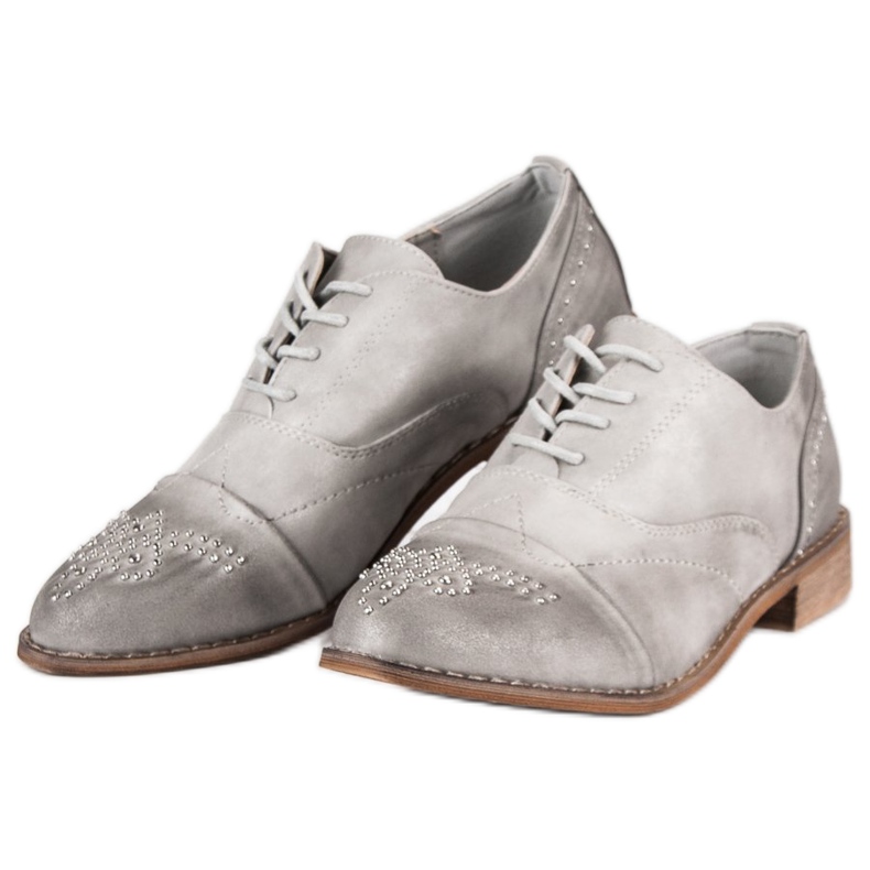 Super Me Modische Schnürschuhe grau 2