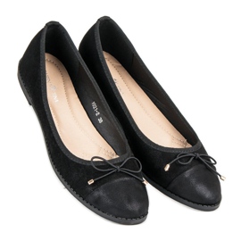Queentina Elegante schwarze Ballerinas 1
