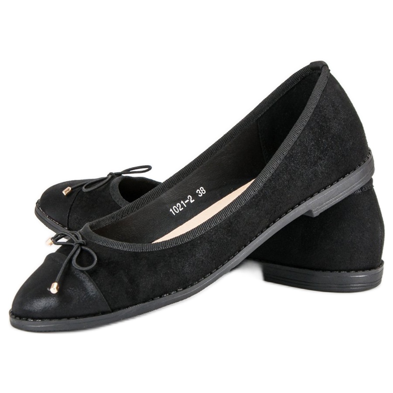 Queentina Elegante schwarze Ballerinas 2