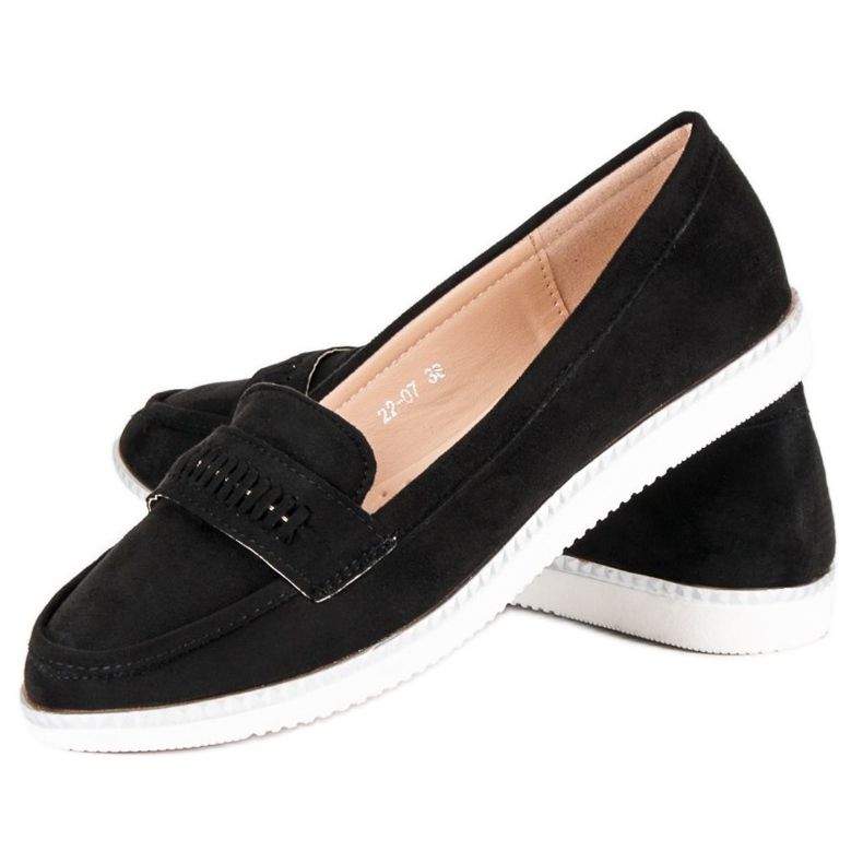 Super Me Schwarze Wildleder-Loafer 2
