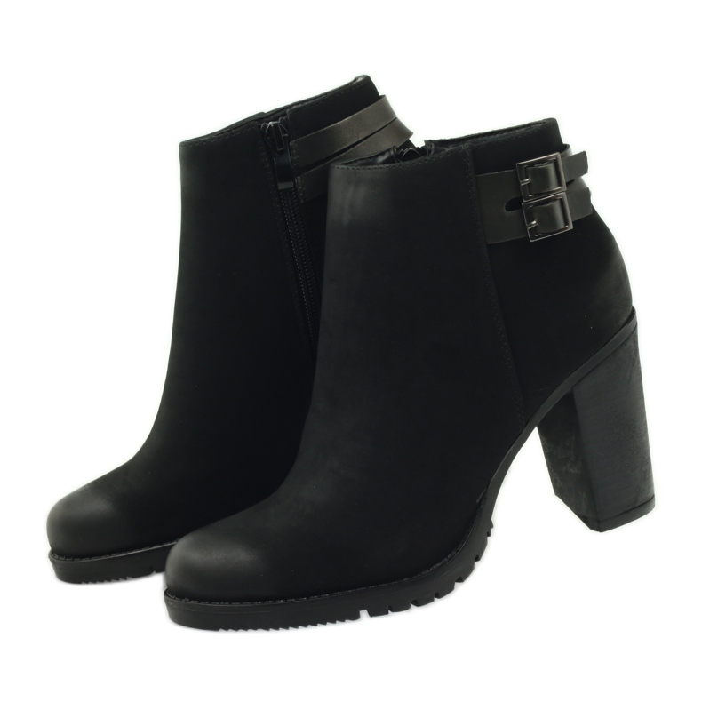 Filippo Damenstiefel mit hohen Absätzen mit 8255 Schnallen schwarz 3