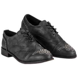 Super Me Modische gebundene Schuhe schwarz 2