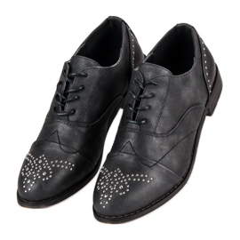 Super Me Modische gebundene Schuhe schwarz 1