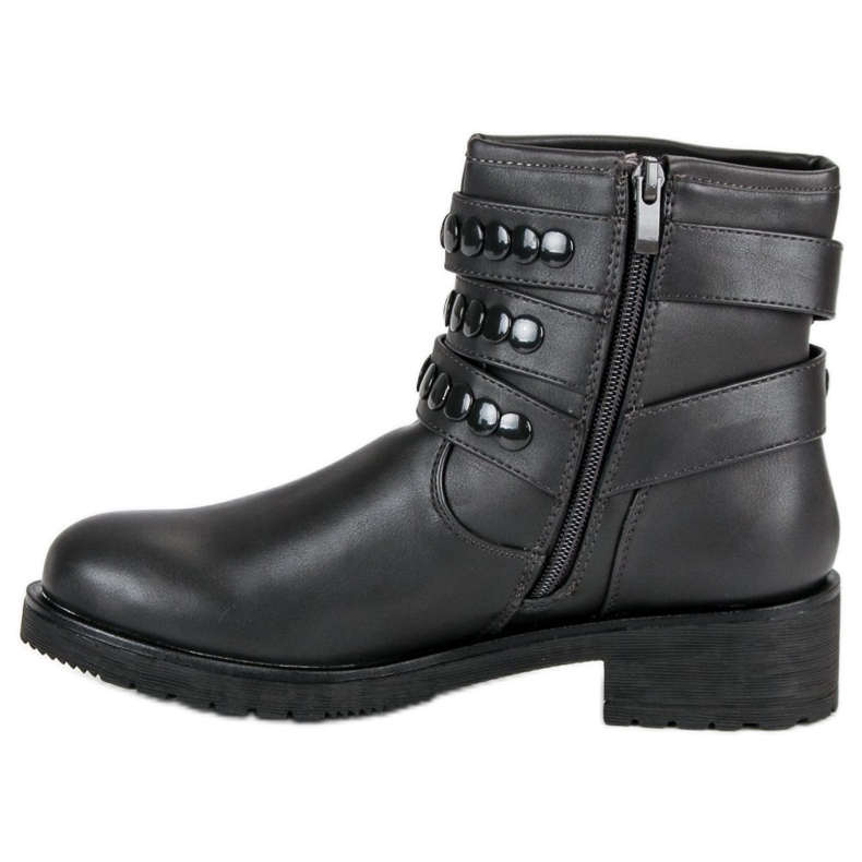 Stylische Arbeiterstiefel grau 1