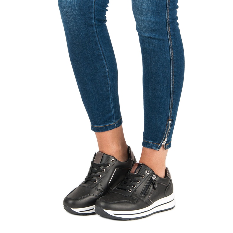 Sportschuhe zum Hineinschlüpfen schwarz 1