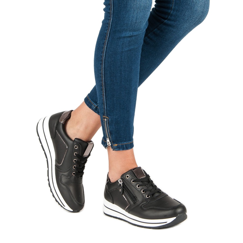 Sportschuhe zum Hineinschlüpfen schwarz 2