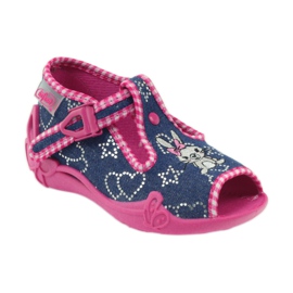 Befado Kinderschuhe Hausschuhe 213p106 rosa marineblau 1
