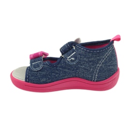 American Club Amerikanische Kinderschuhe Sandalen Schmetterlinge Lederinnensohle rosa marineblau 2