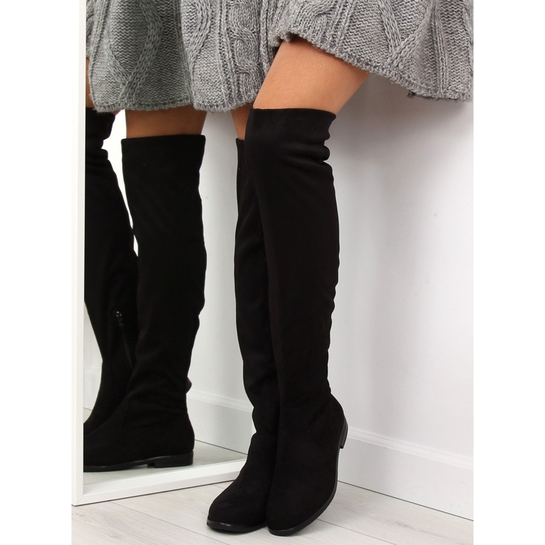 Klassische schwarze Musketierstiefel 887 2