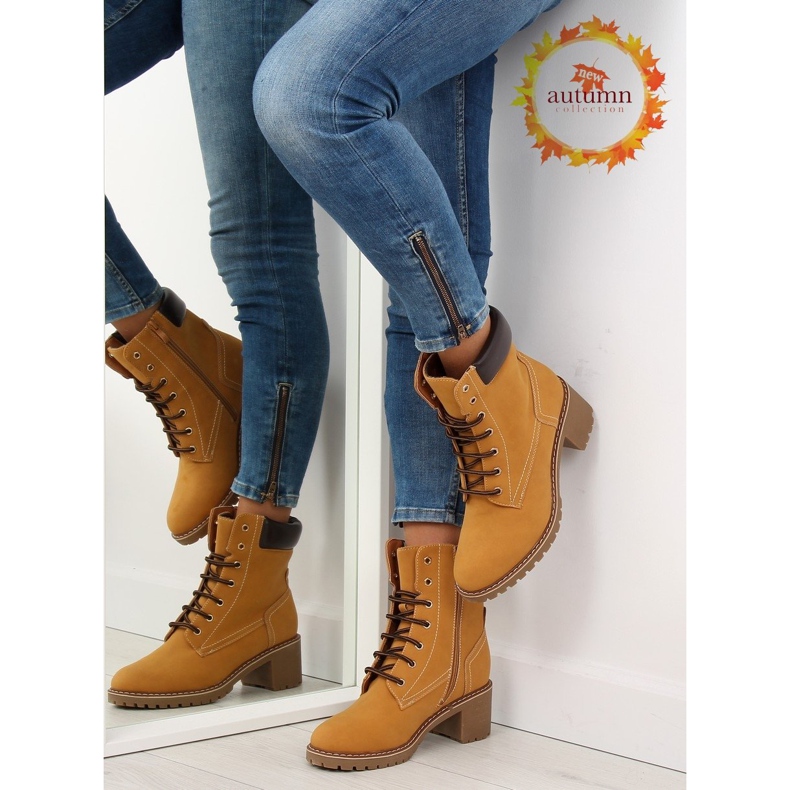 Timber Boots auf High Heels, camel 7-9028 braun 1