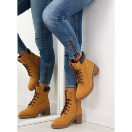 Timber Boots auf High Heels, camel 7-9028 braun 2