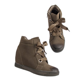 Dunkelgrüne VINCEZA Sneakers 1