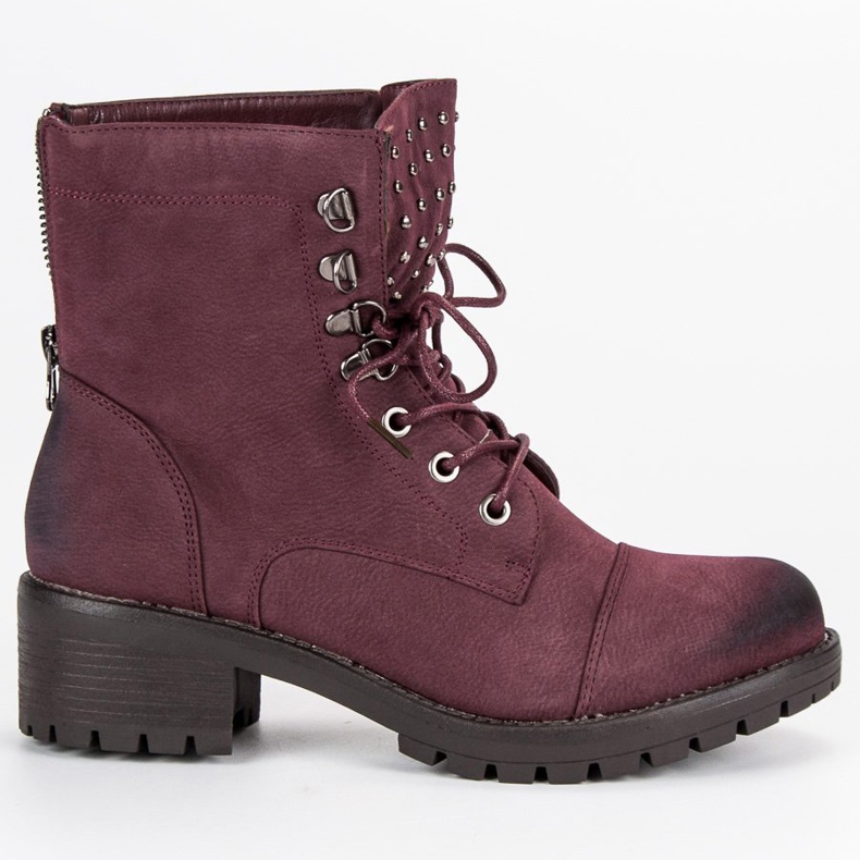 Stylische kastanienbraune VINCEZA Workers rot 1