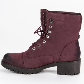 Stylische kastanienbraune VINCEZA Workers rot 2