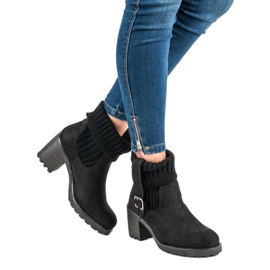 Seastar Stiefel mit hohen Absätzen aus Wildleder schwarz 2