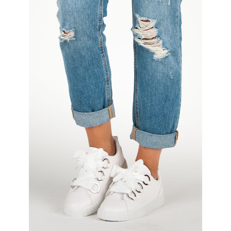 Super Me Weiße Sneaker zum Schnüren 1