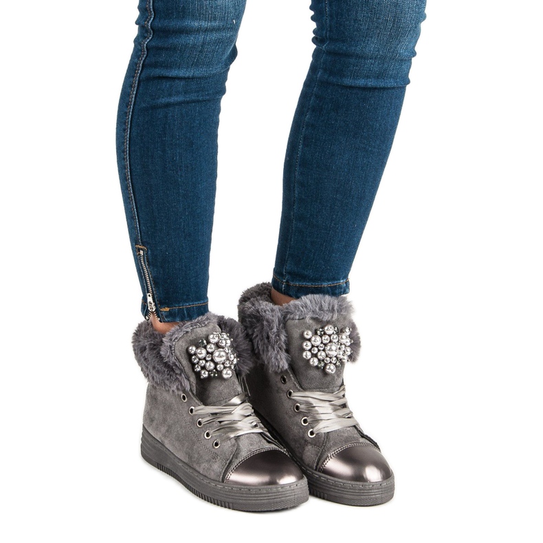 Warme Turnschuhe grau 1