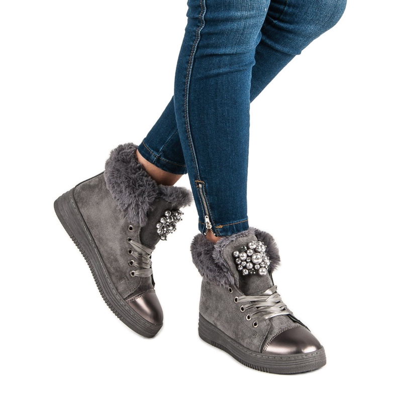 Warme Turnschuhe grau 2