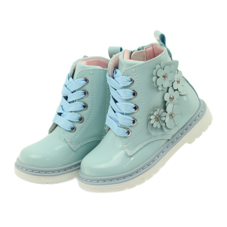 American Club American Booties Booties Kinderschuhe 1424 blau 4