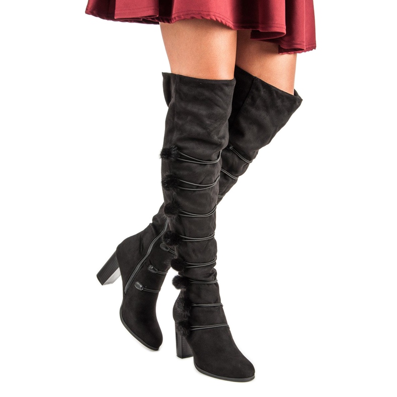 Elegante Musketierstiefel schwarz 2