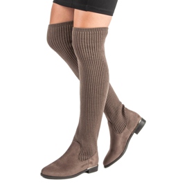 Super Me Taillierte Damenstiefel braun 1