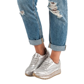 Bestelle Gebundene Sneaker Espadrilles grau 1