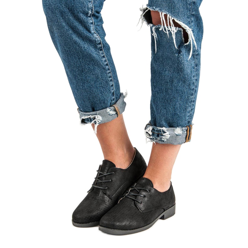 Bequeme Schnürschuhe schwarz 1