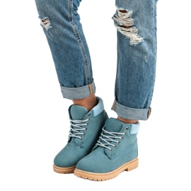 Original Walkman Shoes Blaue Lederstiefel 2