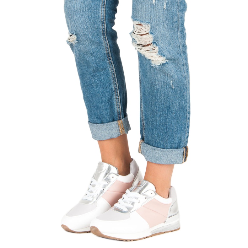 Betler Pastell Sportschuhe weiß grau rosa 1