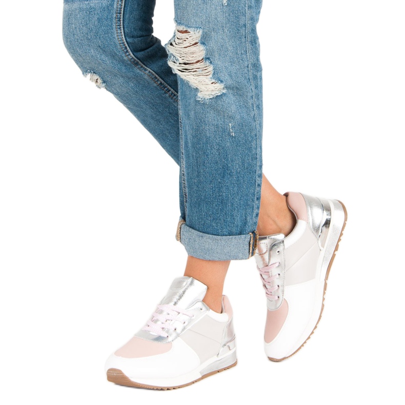 Betler Pastell Sportschuhe weiß grau rosa 2