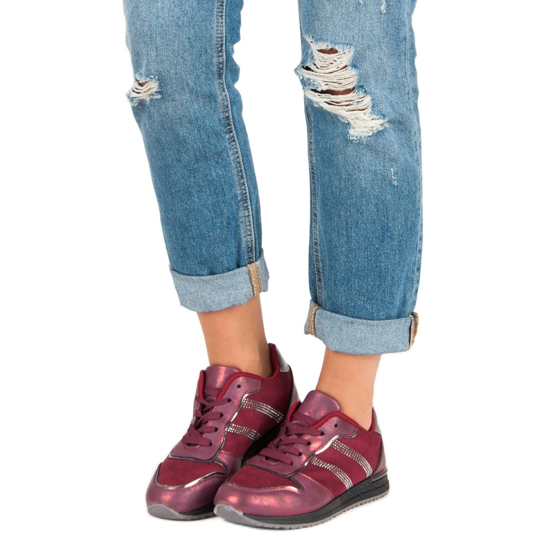 VICES burgunderrote Sneakers 1