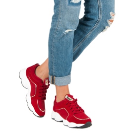 Vices Wildleder Sportschuhe Laster rot 2