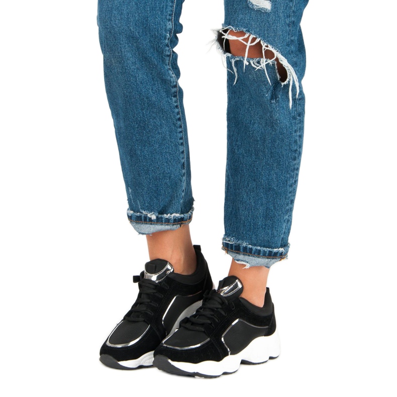 VICES Wildleder-Sportschuhe schwarz 1