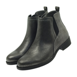 Antike silberne Stiefel Sergio Leone 553 grau 4
