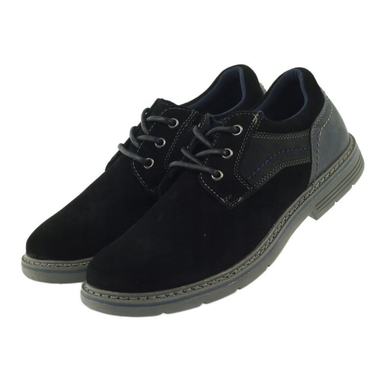 McKey Herren Wildlederschuhe 285 schwarz marineblau 4