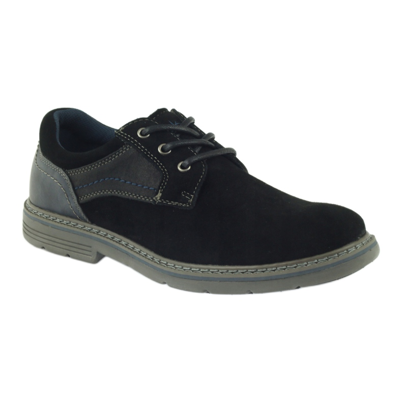 McKey Herren Wildlederschuhe 285 schwarz marineblau 1