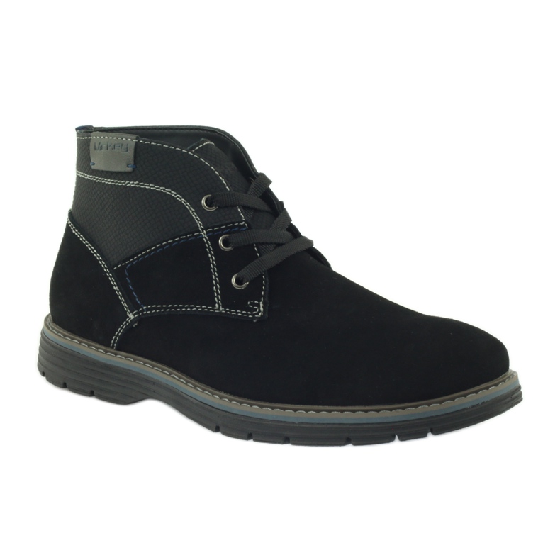 McKey Herren Wildleder Schnürstiefel 284 schwarz 1