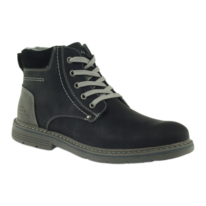 McKey Schwarze Herren Schnürstiefel 288 grau 1