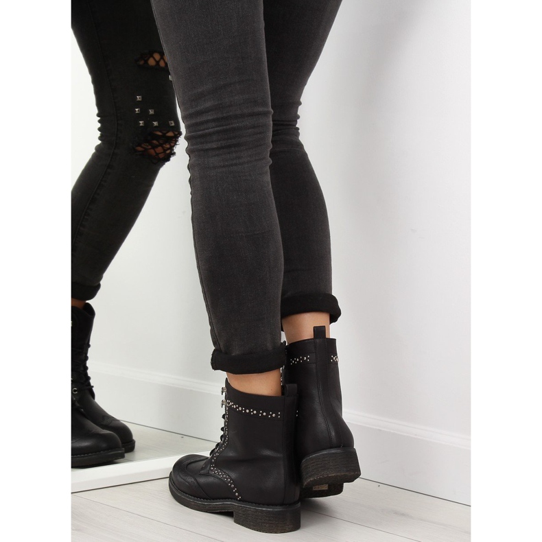 Schwarze Arbeiter mit Nieten 432-PA Schwarz 2