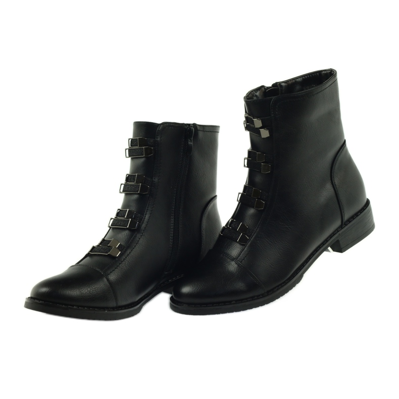 M.Daszyński Schwarze Booties Jodhpur-Stiefel SA62 5