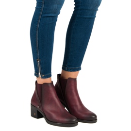 Stiefel Chelsea Boots mit Absatz VINCEZA rot 1