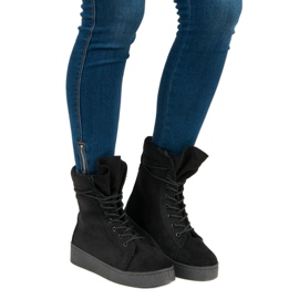 Bello Star Schneestiefel aus Wildleder schwarz 1