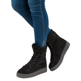 Bello Star Schneestiefel aus Wildleder schwarz 2