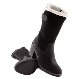 Schwarze Stiefel für Damen stabil T132 Black 1