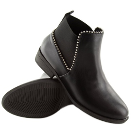 Schwarze Chelsea-Boots für Damen Q-28 Schwarz 2