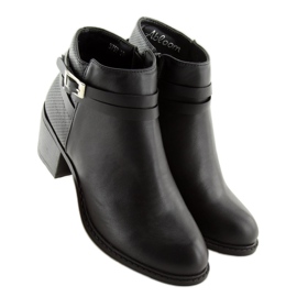 Schwarze Stiefel mit niedrigem Absatz 3757 Schwarz 1