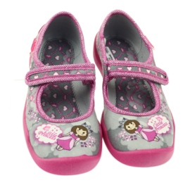 Klett-Hausschuhe Befado 114x305 grau rosa 3