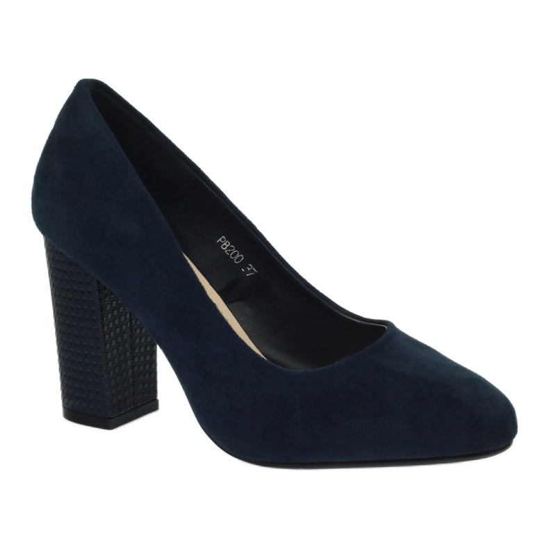 Sergio Leone Marineblaue Wildlederpumps PB200 1