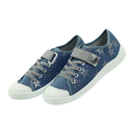 Befado Kinderschuhe Turnschuhe Hausschuhe 251Q094 blau grau 5